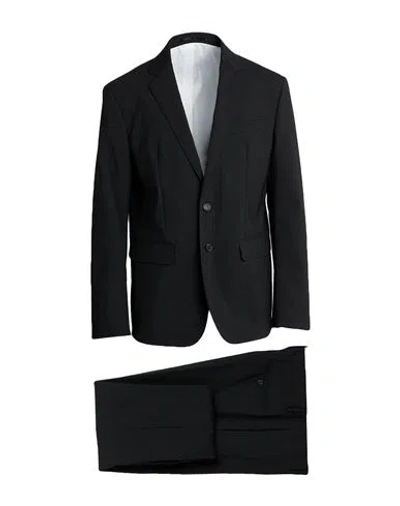 Dsquared2 Tailored Wool Suit Set Pockets In Black