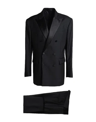 Dsquared2 Man Suit Black Size 40 Virgin Wool, Silk