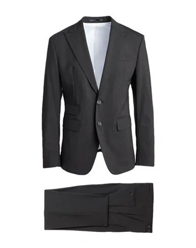 Dsquared2 Man Suit Charcoal Size 40 Virgin Wool, Elastane In Grey