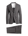 Dsquared2 Man Suit Grey Size 36 Virgin Wool, Elastane In Gray