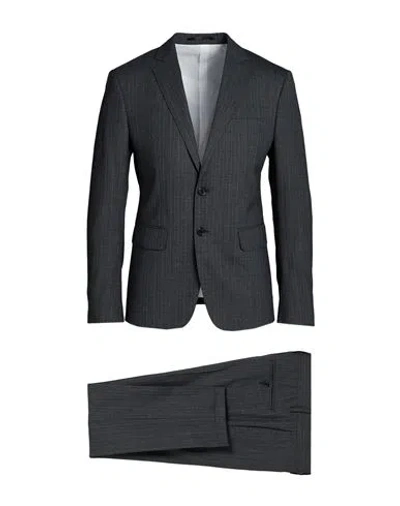 Dsquared2 Man Suit Grey Size 38 Polyester, Virgin Wool, Elastane In Gray