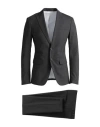 Dsquared2 Man Suit Charcoal Size 40 Virgin Wool, Elastane In Grey