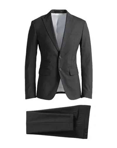 Dsquared2 Man Suit Charcoal Size 40 Virgin Wool, Elastane In Grey