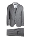 Dsquared2 Man Suit Grey Size 38 Wool, Elastane In Grey