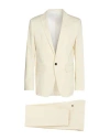 Dsquared2 Man Suit Ivory Size 36 Cotton, Elastane In White