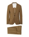 Dsquared2 Man Suit Khaki Size 42 Virgin Wool, Elastane In Brown