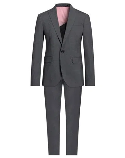 Dsquared2 Man Suit Lead Size 36 Virgin Wool, Elastane In Gray