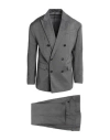 Dsquared2 Man Suit Lead Size 40 Wool, Elastane In Grey