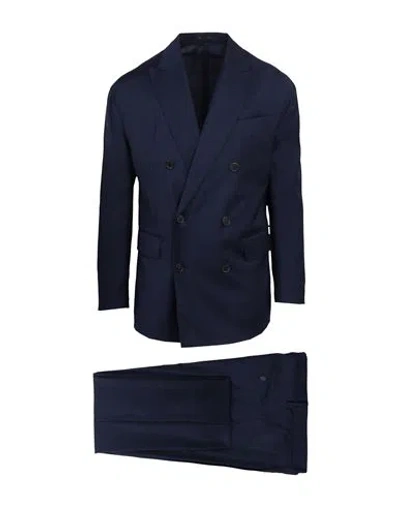 Dsquared2 Man Suit Midnight Blue Size 40 Wool, Elastane