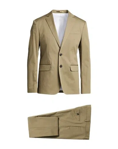 Dsquared2 Man Suit Military Green Size 42 Cotton, Elastane