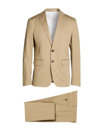 Dsquared2 Man Suit Sand Size 36 Cotton, Elastane In Beige