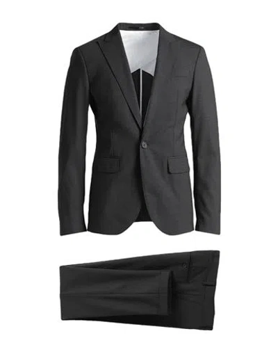 Dsquared2 Man Suit Steel Grey Size 38 Virgin Wool, Elastane In Gray