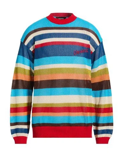 Dsquared2 Man Sweater Azure Size L Cotton In Multi