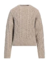 Dsquared2 Man Sweater Beige Size L Alpaca Wool, Cotton, Wool In Sand