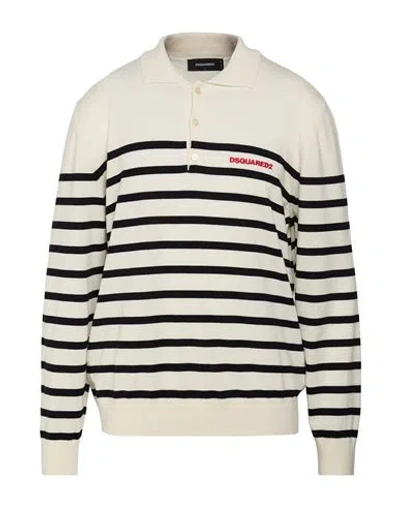 Dsquared2 Man Sweater Beige Size L Wool In Sand
