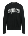 Dsquared2 Alpaca-blended Pullover With Contrasting Logo In Black