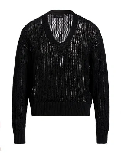 Dsquared2 Man Sweater Black Size L Cotton