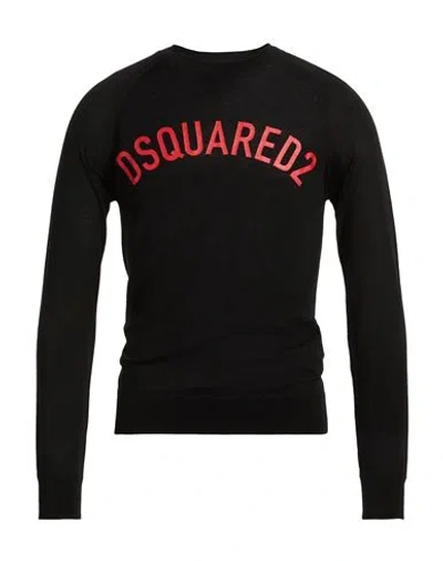 Dsquared2 Man Sweater Black Size L Virgin Wool