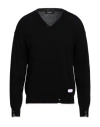 Dsquared2 Man Sweater Black Size L Virgin Wool, Cashmere, Polyester In Black