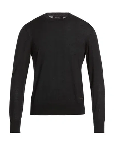 Dsquared2 Man Sweater Black Size L Virgin Wool, Viscose