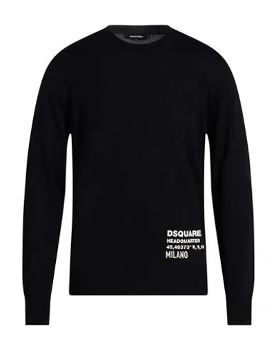 Dsquared2 Man Sweater Black Size L Wool