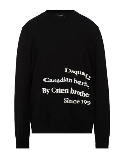 Dsquared2 Man Sweater Black Size L Wool