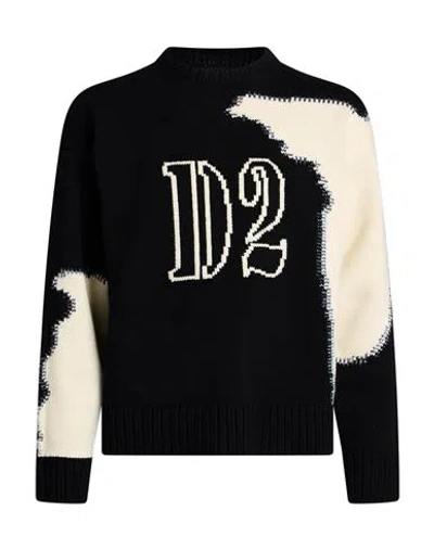 Dsquared2 Man Sweater Black Size L Wool