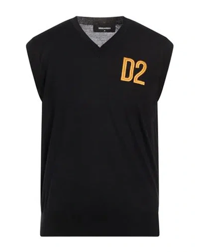 Dsquared2 Man Sweater Black Size M Wool
