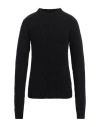 Dsquared2 Man Sweater Black Size M Wool, Acrylic, Polyamide, Alpaca Wool, Calfskin