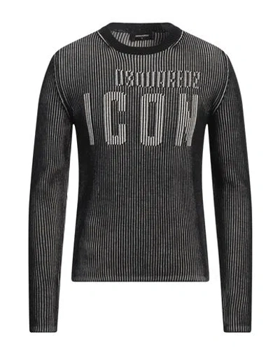 Dsquared2 Man Sweater Black Size S Wool, Cotton