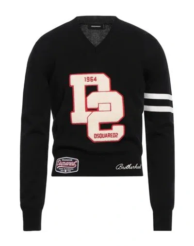 Dsquared2 Man Sweater Black Size S Wool