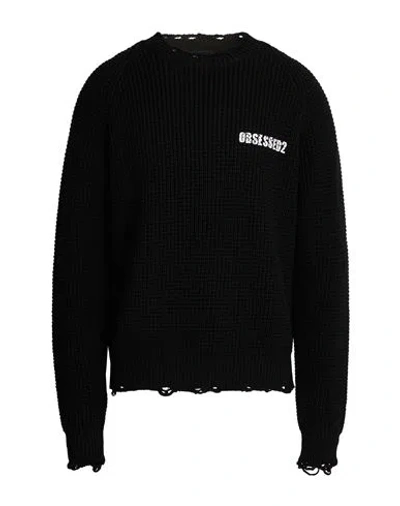 Dsquared2 Man Sweater Black Size Xl Virgin Wool