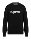 Dsquared2 Man Sweater Black Size Xl Virgin Wool
