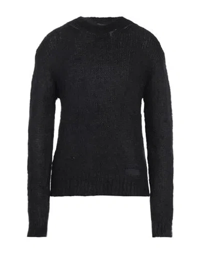 Dsquared2 Man Sweater Black Size Xs Mohair Wool, Polyamide, Wool In Black