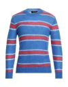 Dsquared2 Gestreifter Stricksweater Aus Mohairmischung In Blue