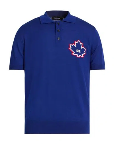 Dsquared2 Man Sweater Blue Size M Virgin Wool