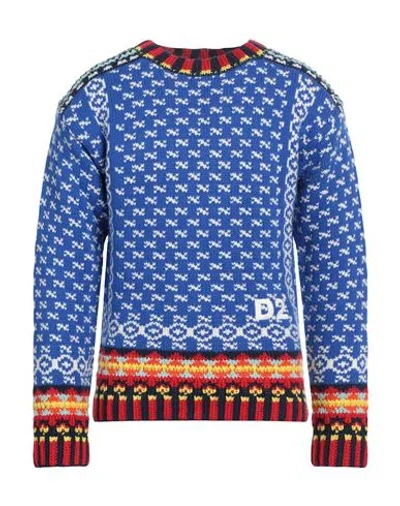 DSQUARED2 DSQUARED2 MAN SWEATER BLUE SIZE M WOOL, COTTON, POLYAMIDE, CASHMERE, VISCOSE