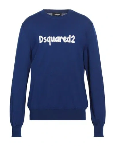 Dsquared2 Man Sweater Blue Size S Virgin Wool