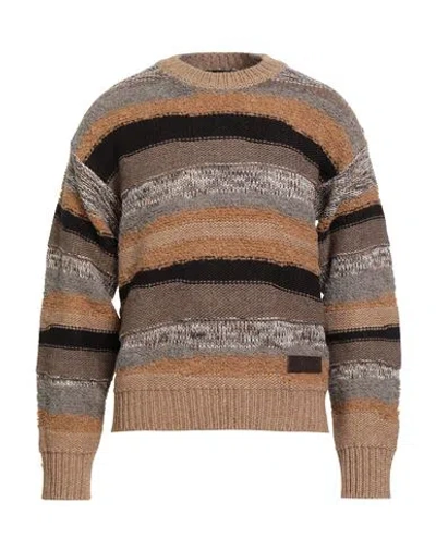 DSQUARED2 DSQUARED2 MAN SWEATER BROWN SIZE L ACRYLIC, WOOL, ALPACA WOOL, SYNTHETIC FIBERS, VIRGIN WOOL