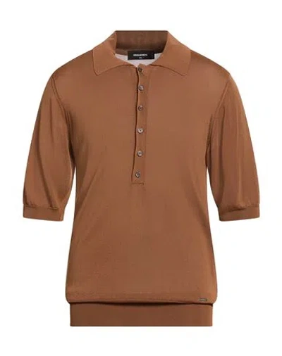 Dsquared2 Man Sweater Brown Size Xxl Viscose