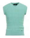 Dsquared2 Man Sweater Green Size M Mohair Wool, Polyamide, Wool, Elastane In Green