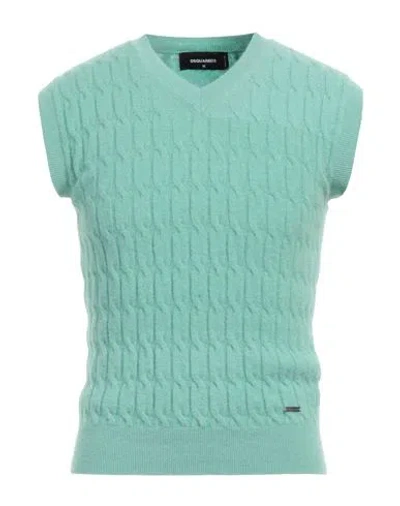 Dsquared2 Man Sweater Green Size M Mohair Wool, Polyamide, Wool, Elastane