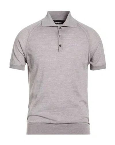 Dsquared2 Man Sweater Grey Size L Virgin Wool In Gray