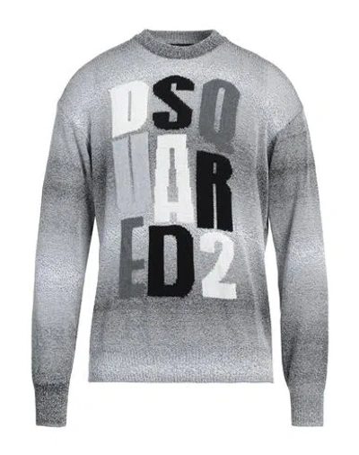 Dsquared2 Man Sweater Grey Size M Cotton, Polyamide