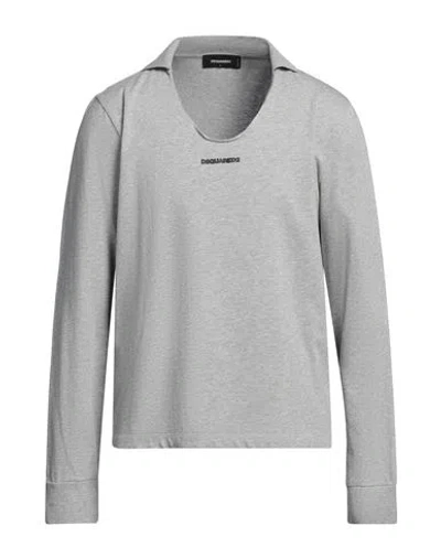 Dsquared2 Man Sweater Light Grey Size L Cotton, Elastane