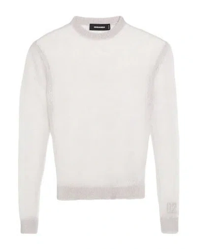 Dsquared2 Man Sweater Lilac Size M Wool In Purple