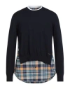 Dsquared2 Man Sweater Midnight Blue Size S Wool, Cotton, Virgin Wool In Black