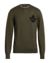Dsquared2 Man Sweater Military Green Size L Wool