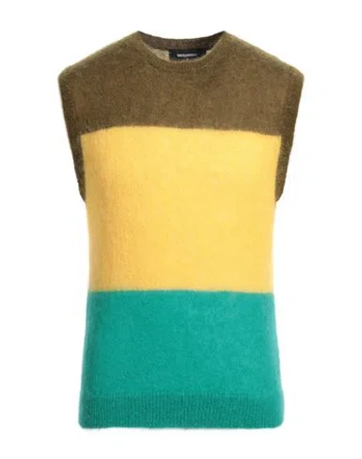 Dsquared2 Man Sweater Military Green Size M Mohair Wool, Polyamide, Wool