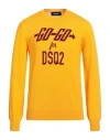 Dsquared2 Man Sweater Orange Size L Wool In Orange